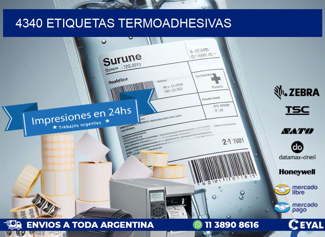 4340 etiquetas termoadhesivas