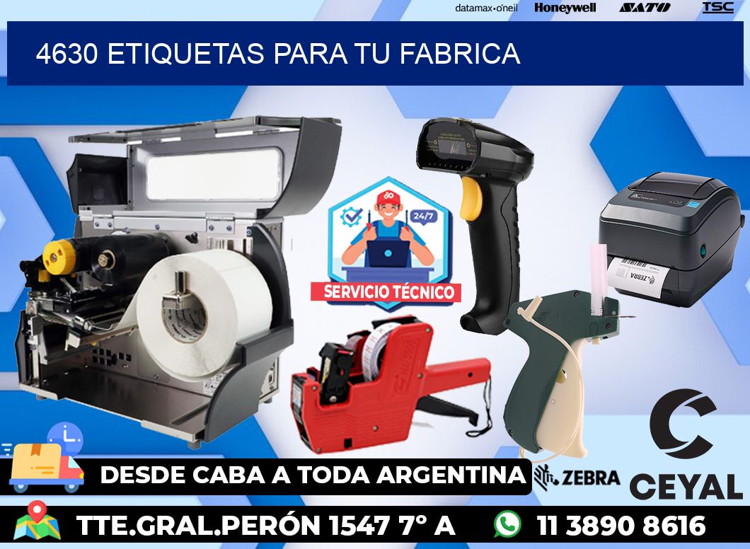 4630 etiquetas para tu fabrica