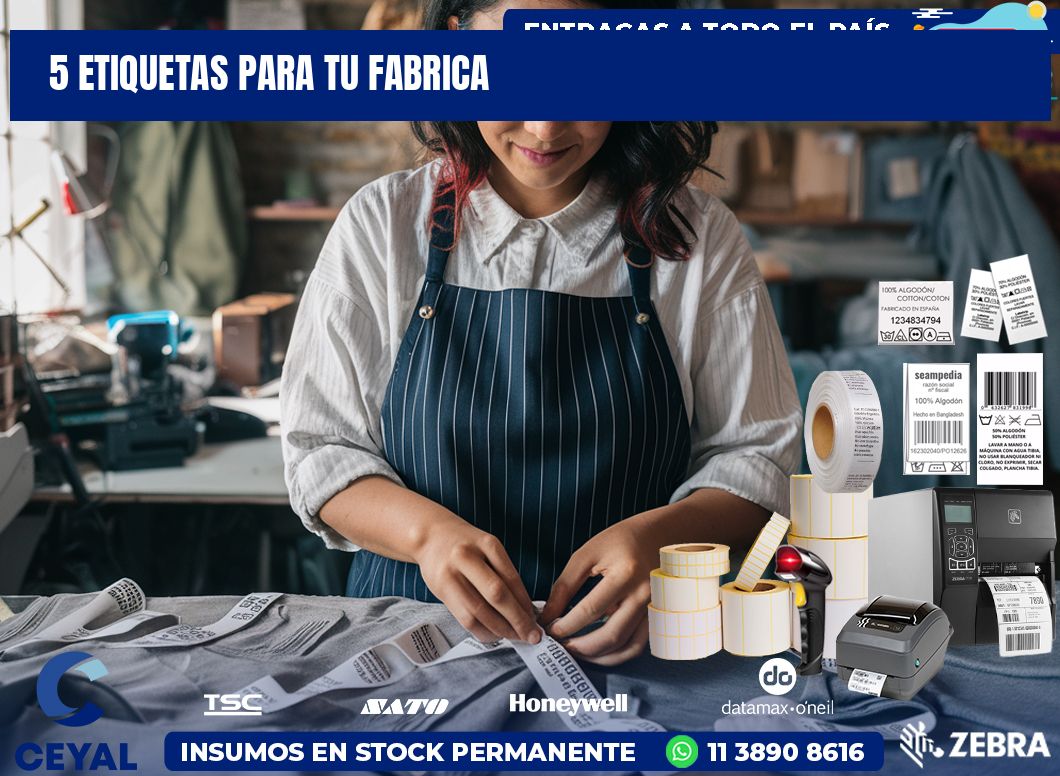 5 etiquetas para tu fabrica