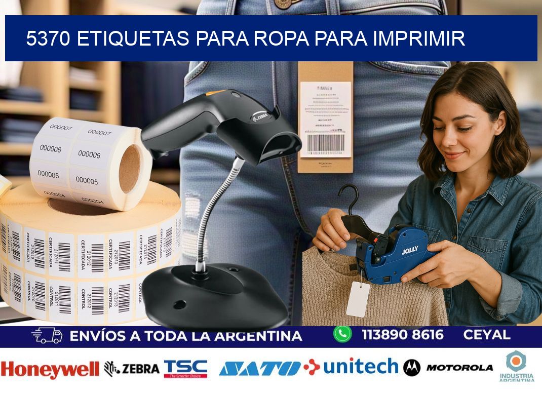 5370 Etiquetas para ropa para imprimir