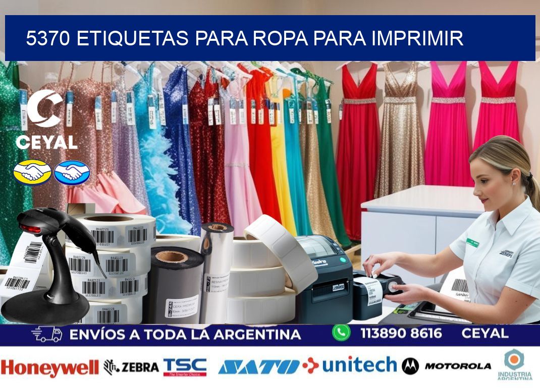 5370 Etiquetas para ropa para imprimir