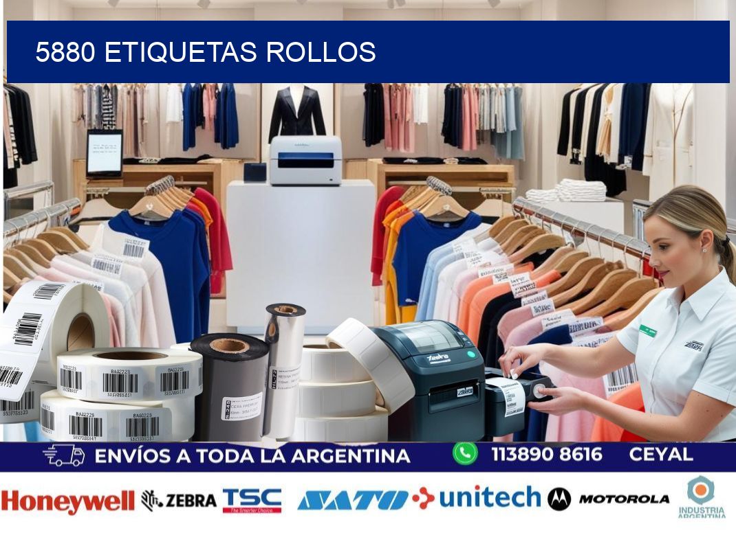5880 etiquetas rollos