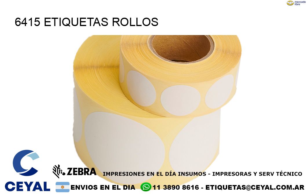 6415 etiquetas rollos