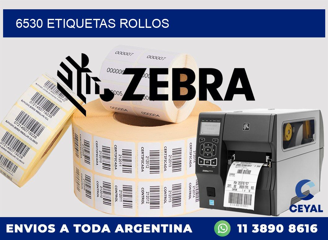 6530 etiquetas rollos
