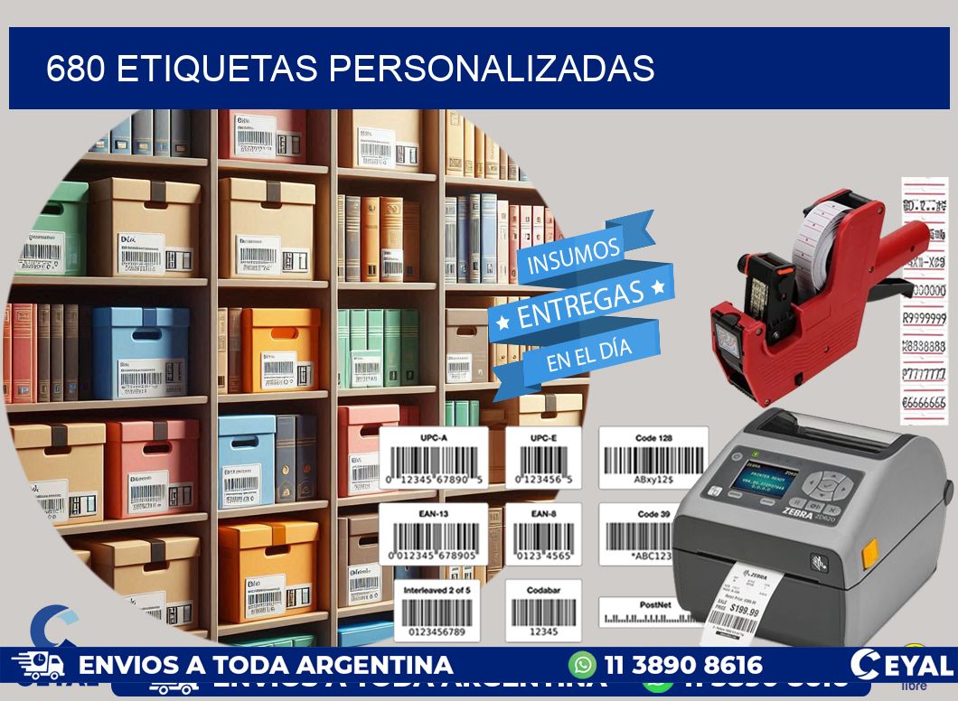 680 Etiquetas personalizadas