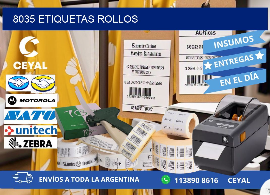 8035 etiquetas rollos