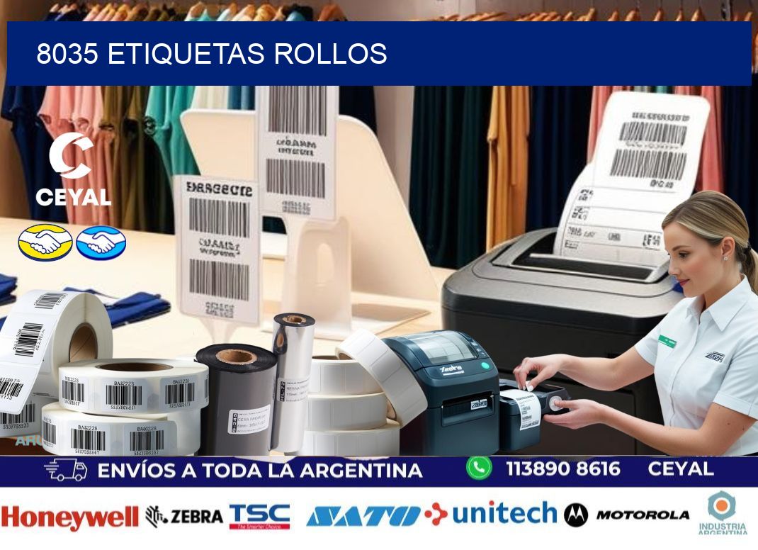8035 etiquetas rollos