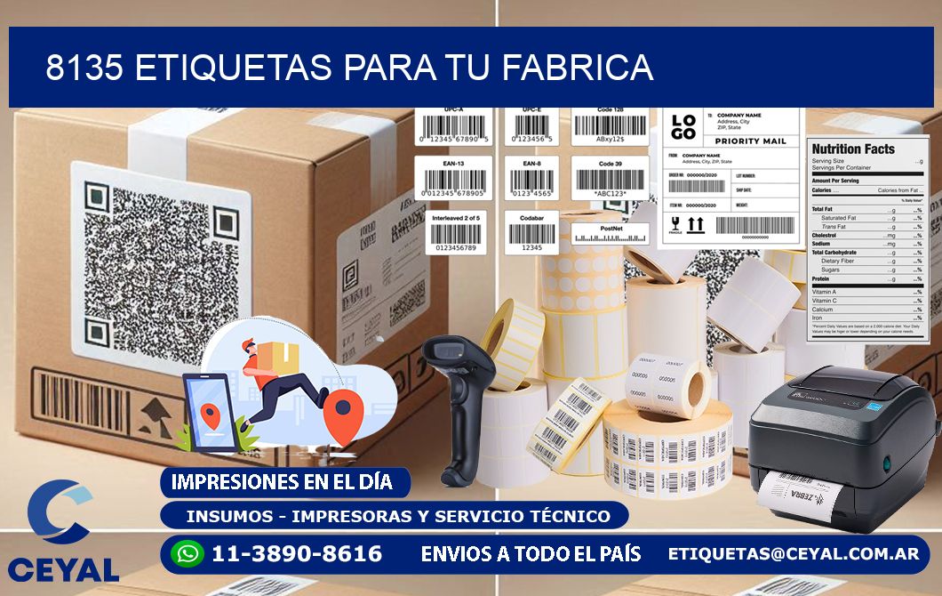 8135 etiquetas para tu fabrica