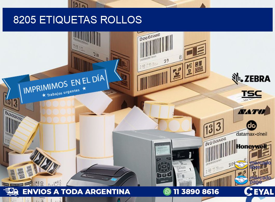 8205 etiquetas rollos