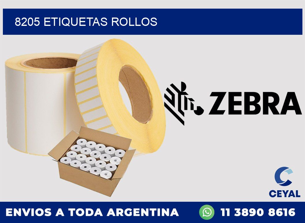 8205 etiquetas rollos