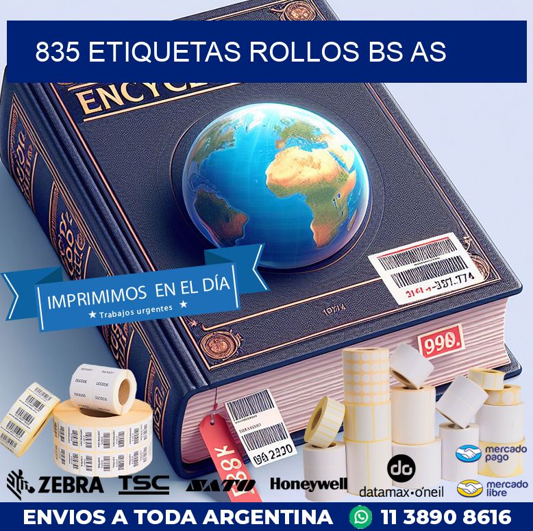 835 etiquetas rollos BS AS