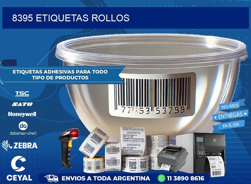 8395 etiquetas rollos