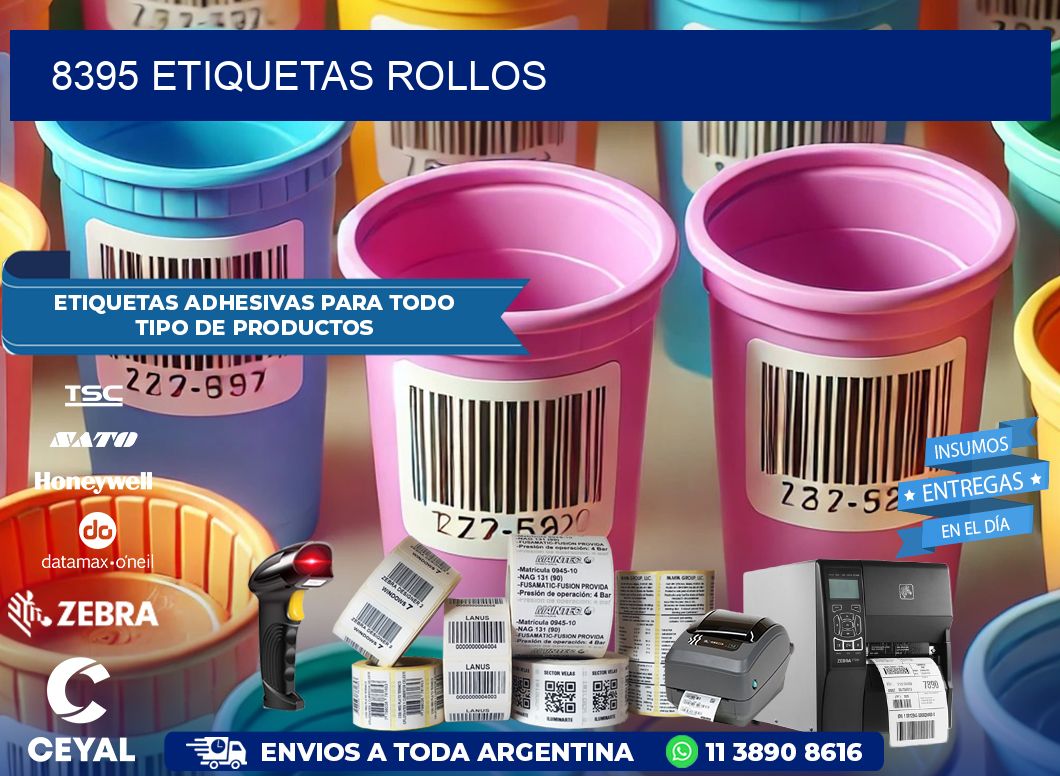 8395 etiquetas rollos