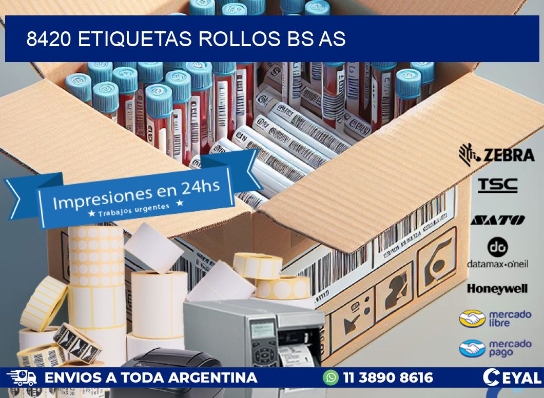 8420 etiquetas rollos BS AS