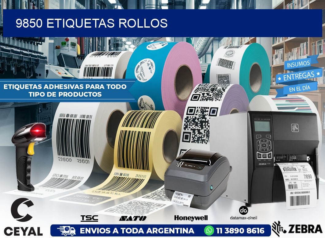 9850 etiquetas rollos