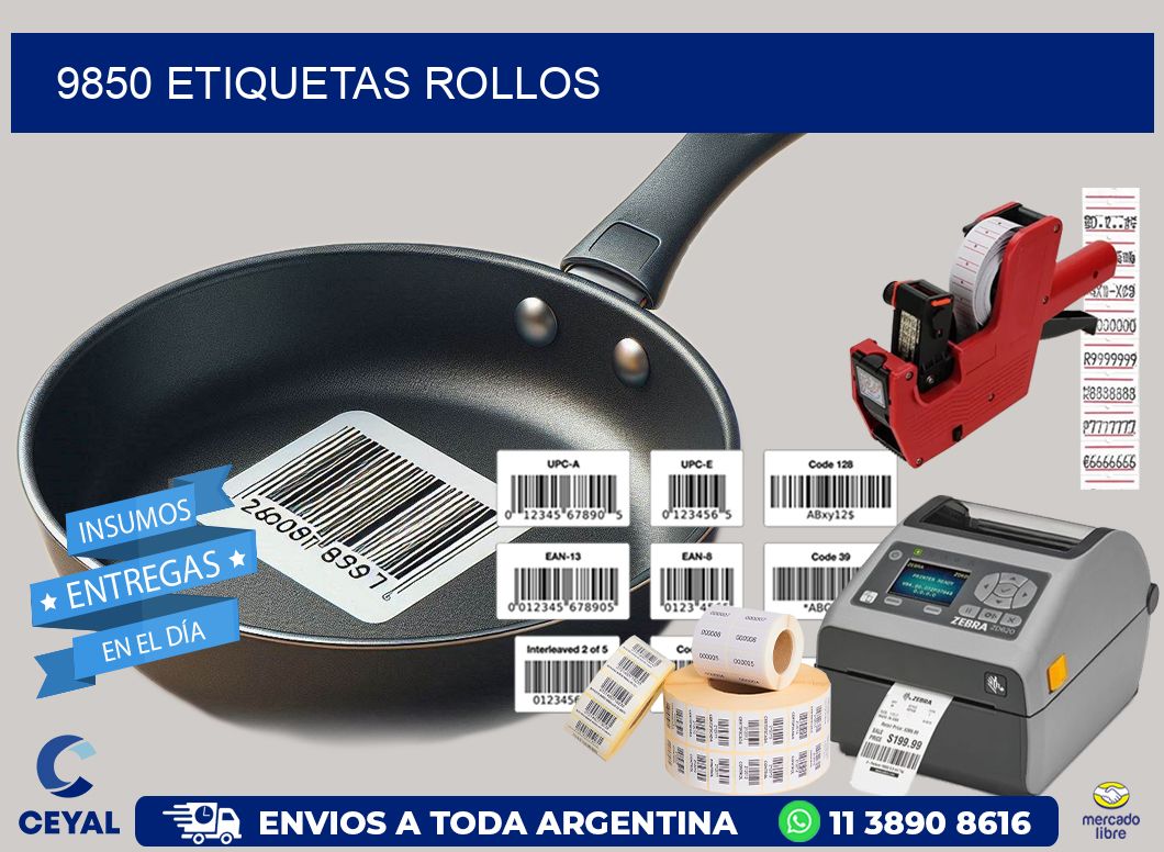 9850 etiquetas rollos