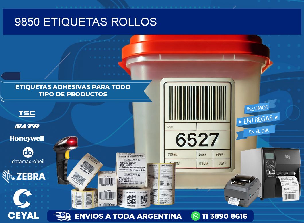 9850 etiquetas rollos