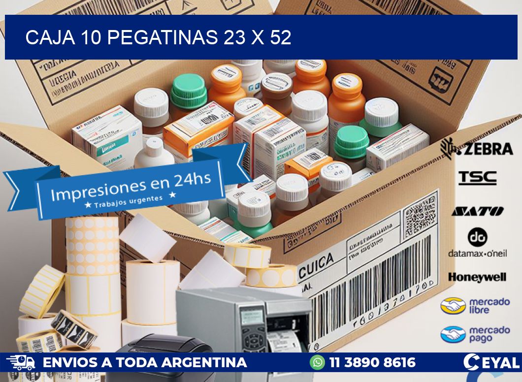 CAJA 10 PEGATINAS 23 x 52