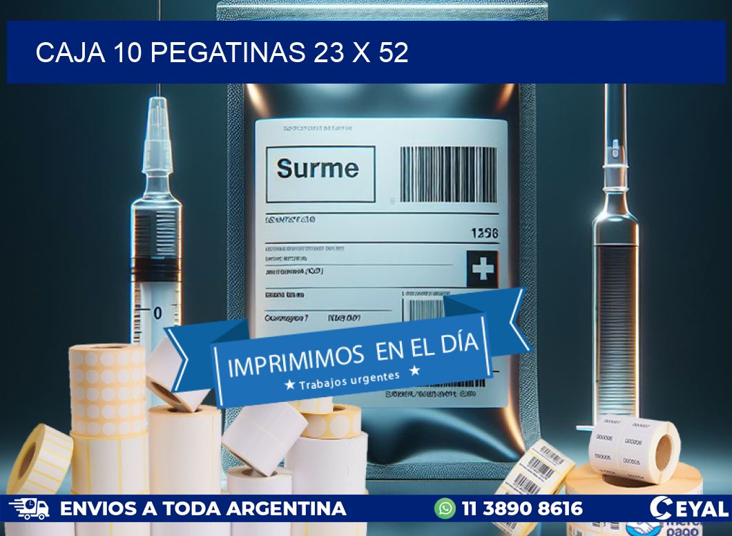 CAJA 10 PEGATINAS 23 x 52