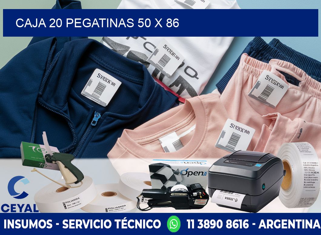 CAJA 20 PEGATINAS 50 x 86