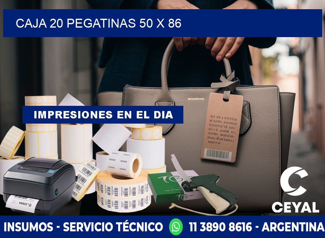 CAJA 20 PEGATINAS 50 x 86