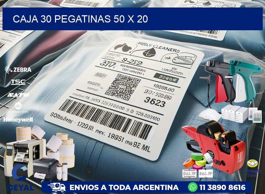 CAJA 30 PEGATINAS 50 x 20