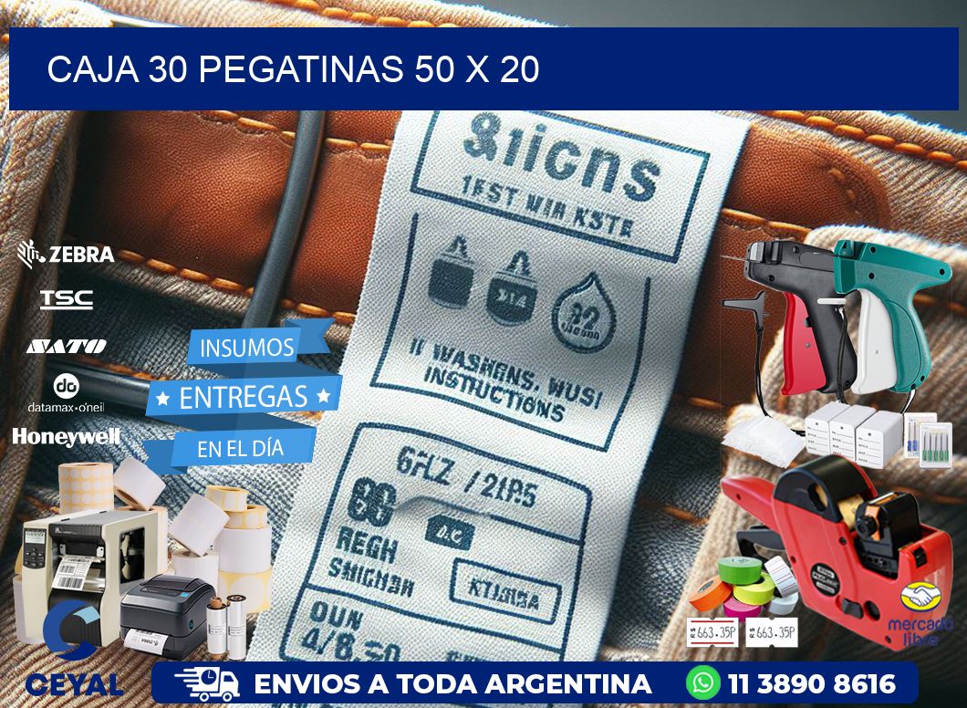 CAJA 30 PEGATINAS 50 x 20