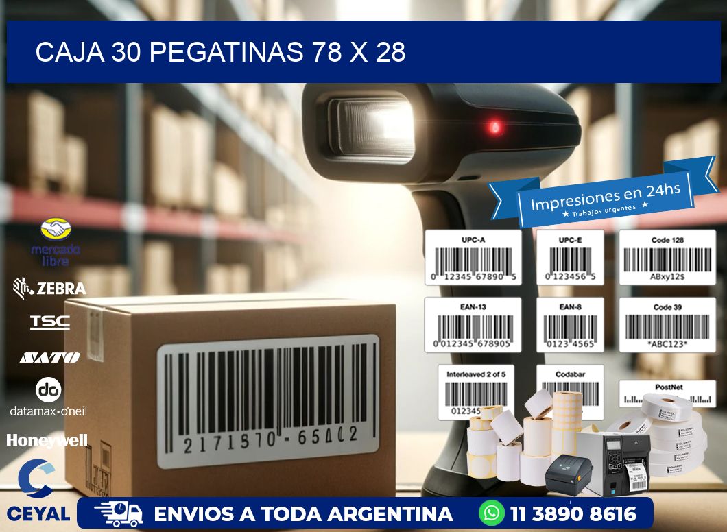 CAJA 30 PEGATINAS 78 x 28
