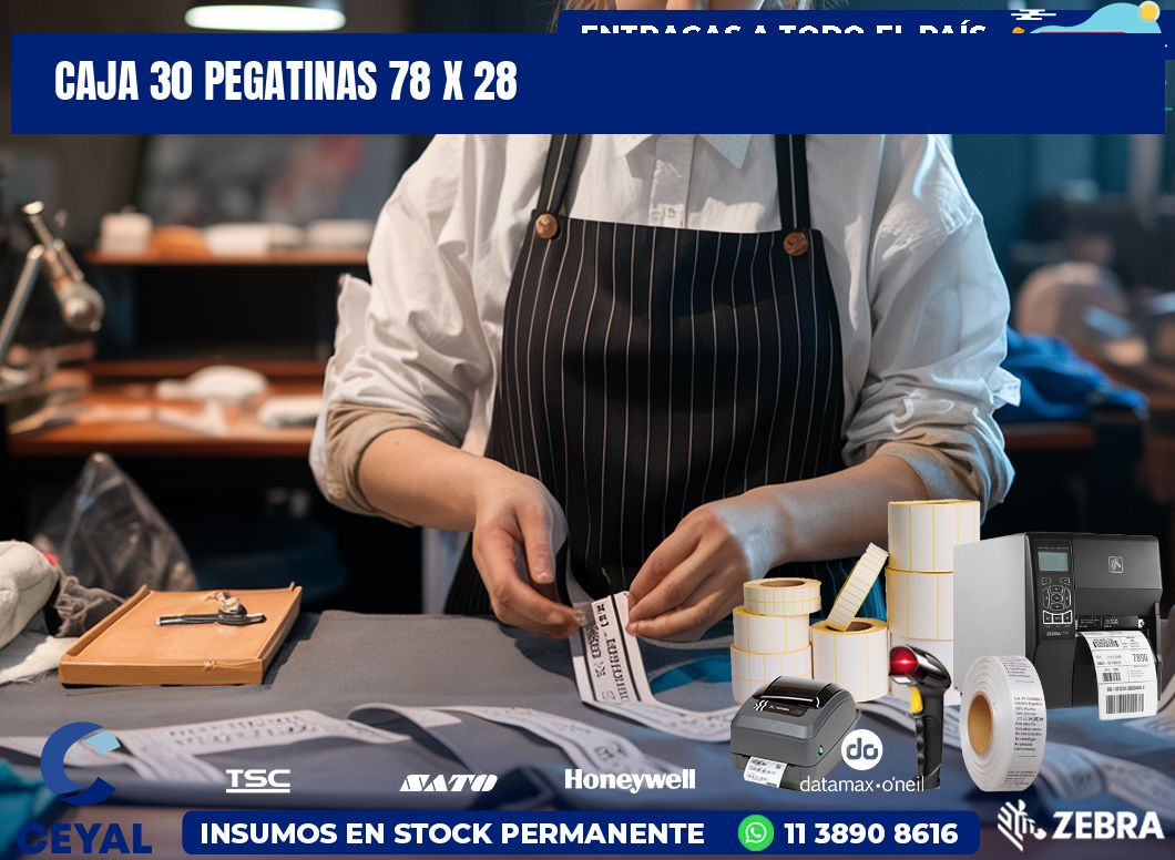 CAJA 30 PEGATINAS 78 x 28
