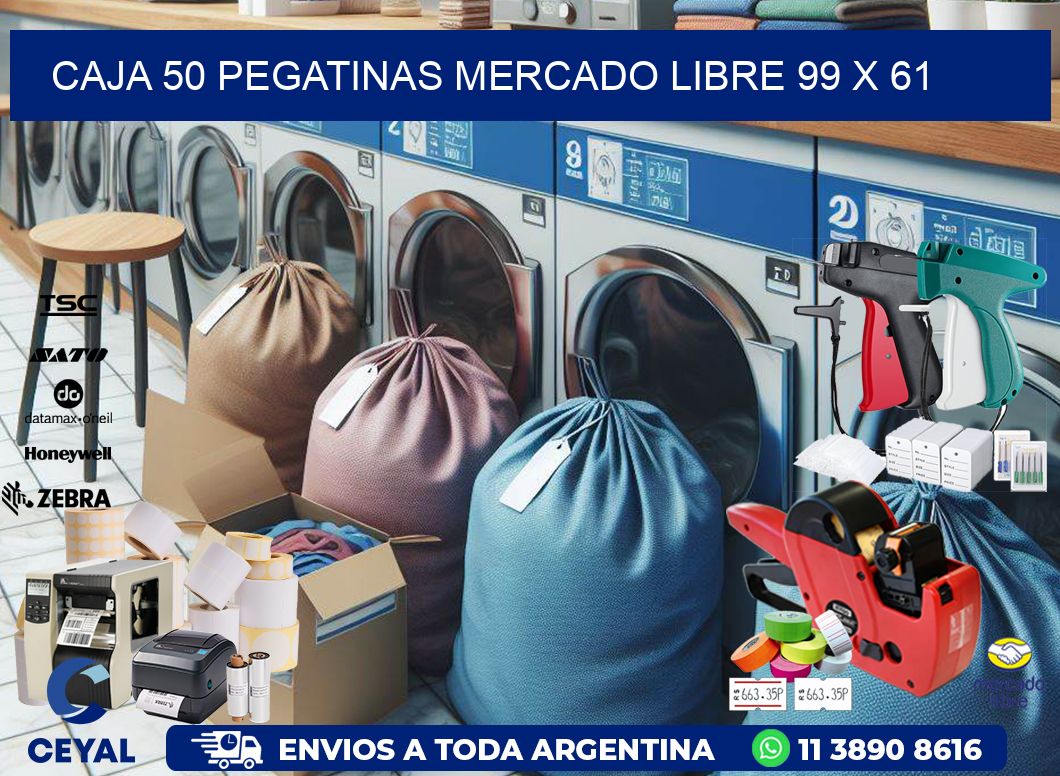CAJA 50 PEGATINAS MERCADO LIBRE 99 x 61