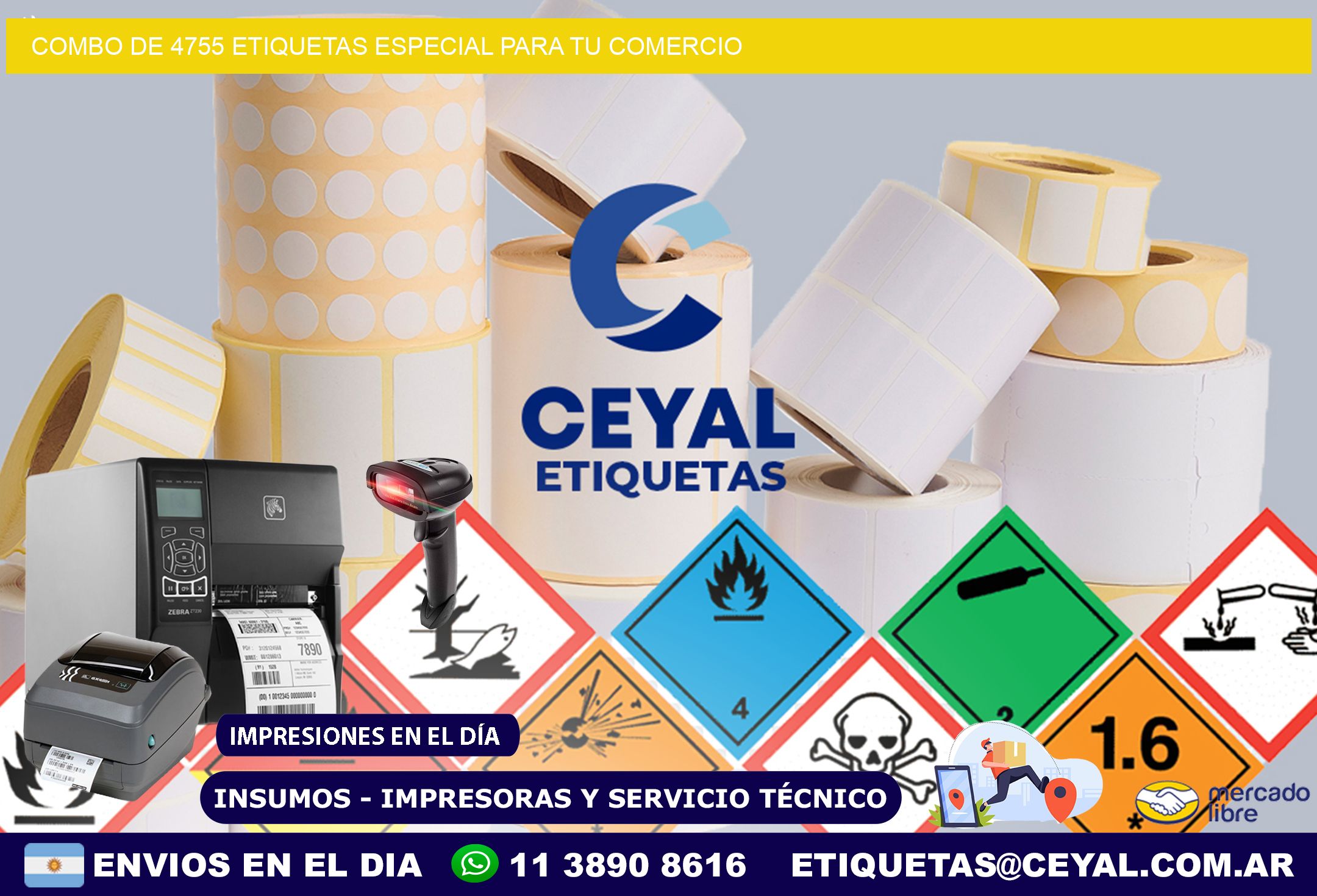 Combo de 4755 etiquetas especial para tu comercio