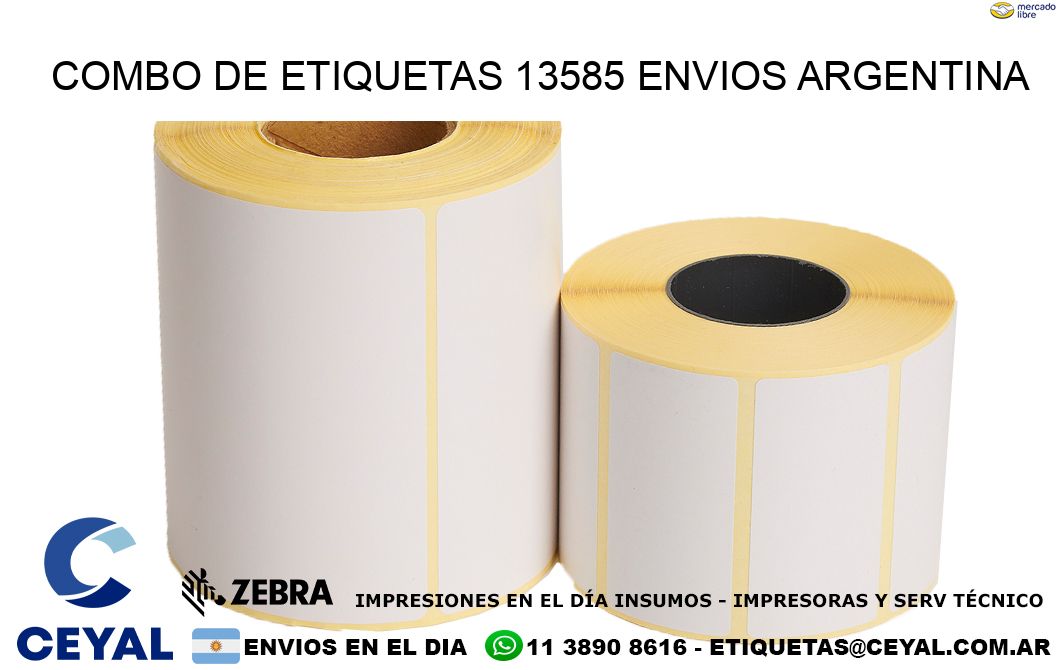 Combo de etiquetas 13585 ENVIOS ARGENTINA