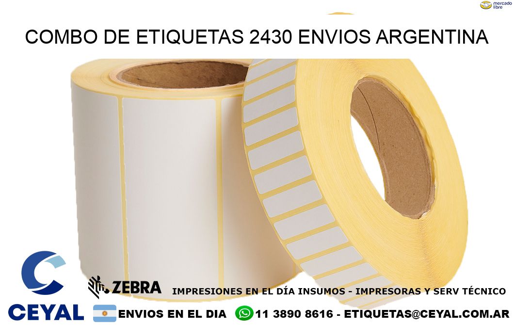 Combo de etiquetas 2430 ENVIOS ARGENTINA