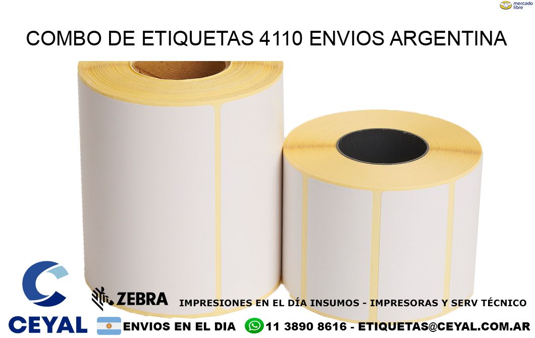 Combo de etiquetas 4110 ENVIOS ARGENTINA