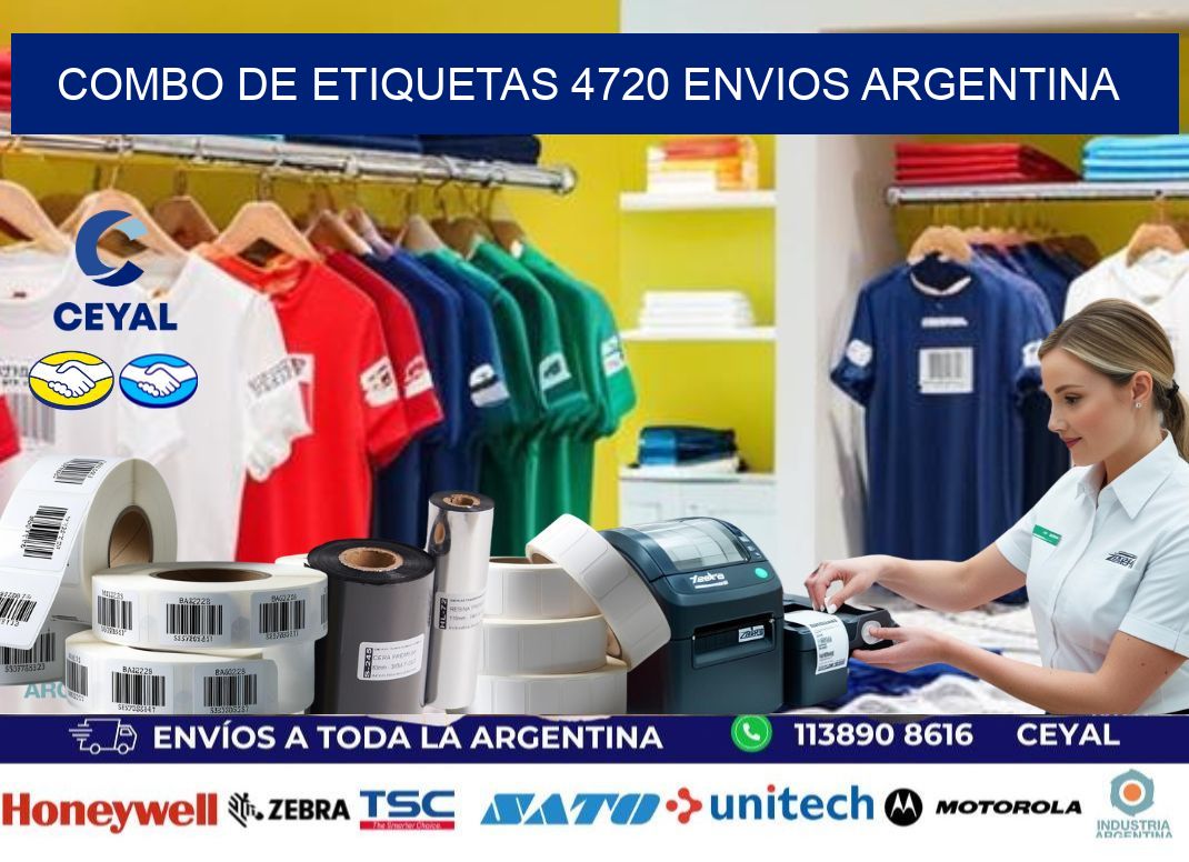 Combo de etiquetas 4720 ENVIOS ARGENTINA