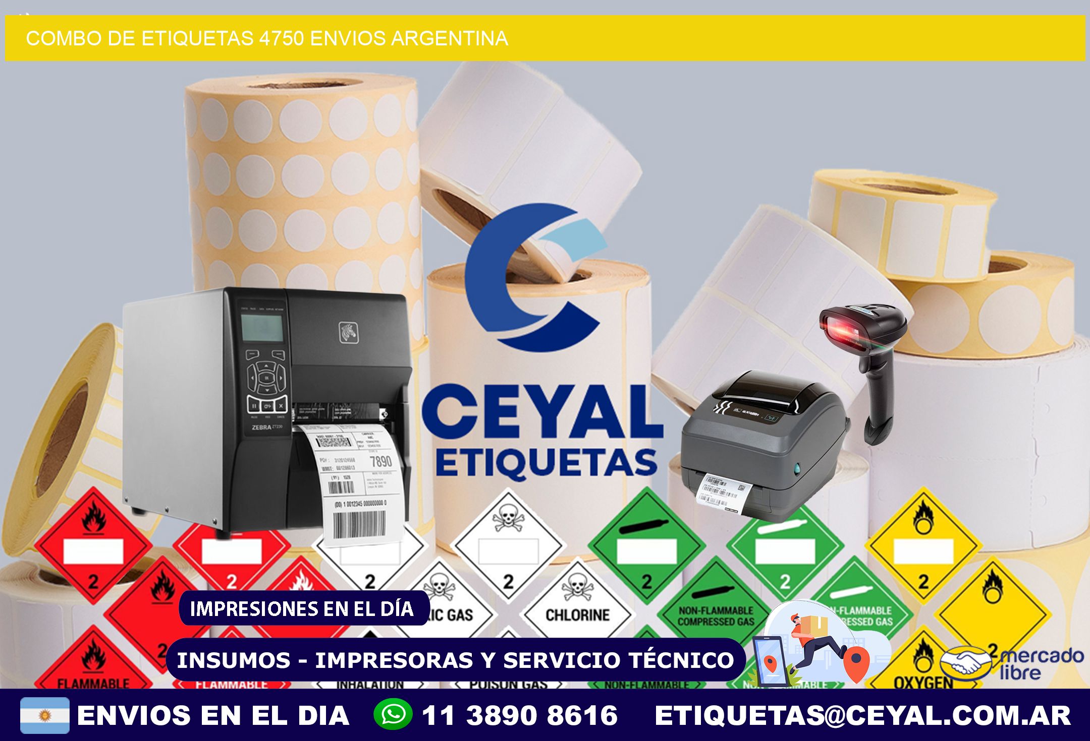 Combo de etiquetas 4750 ENVIOS ARGENTINA