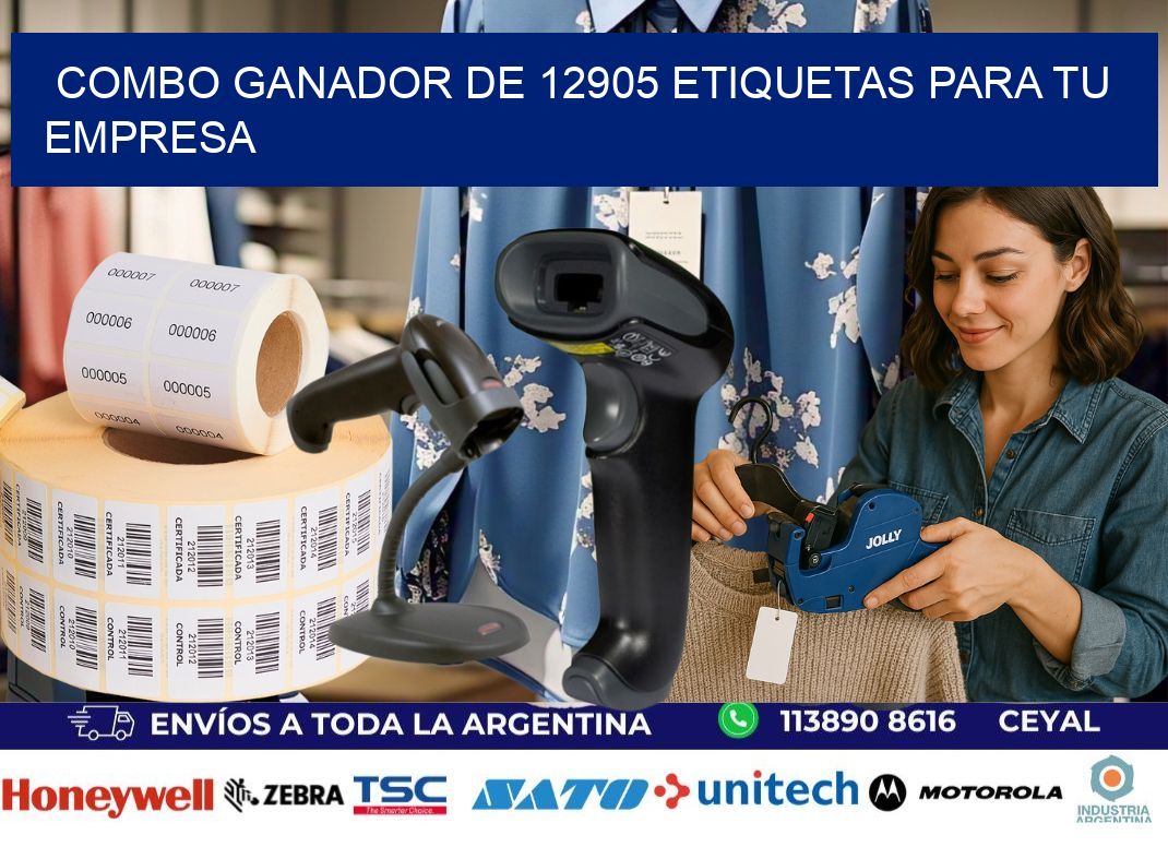 Combo ganador de 12905 etiquetas para tu empresa