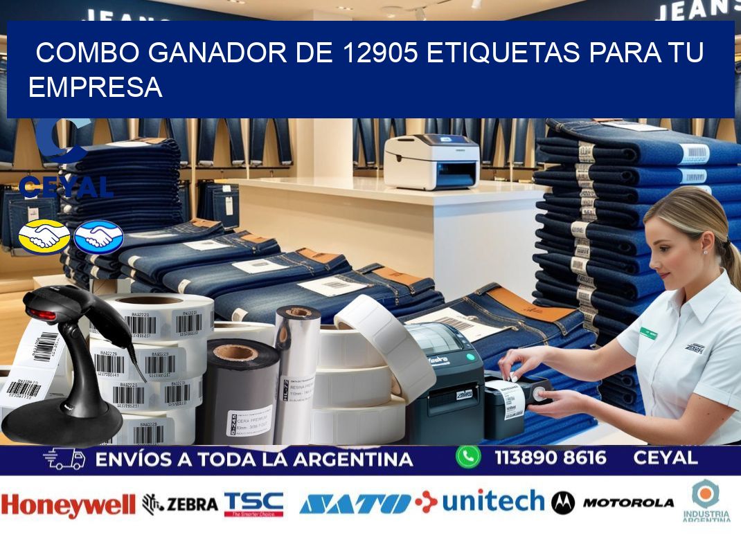 Combo ganador de 12905 etiquetas para tu empresa