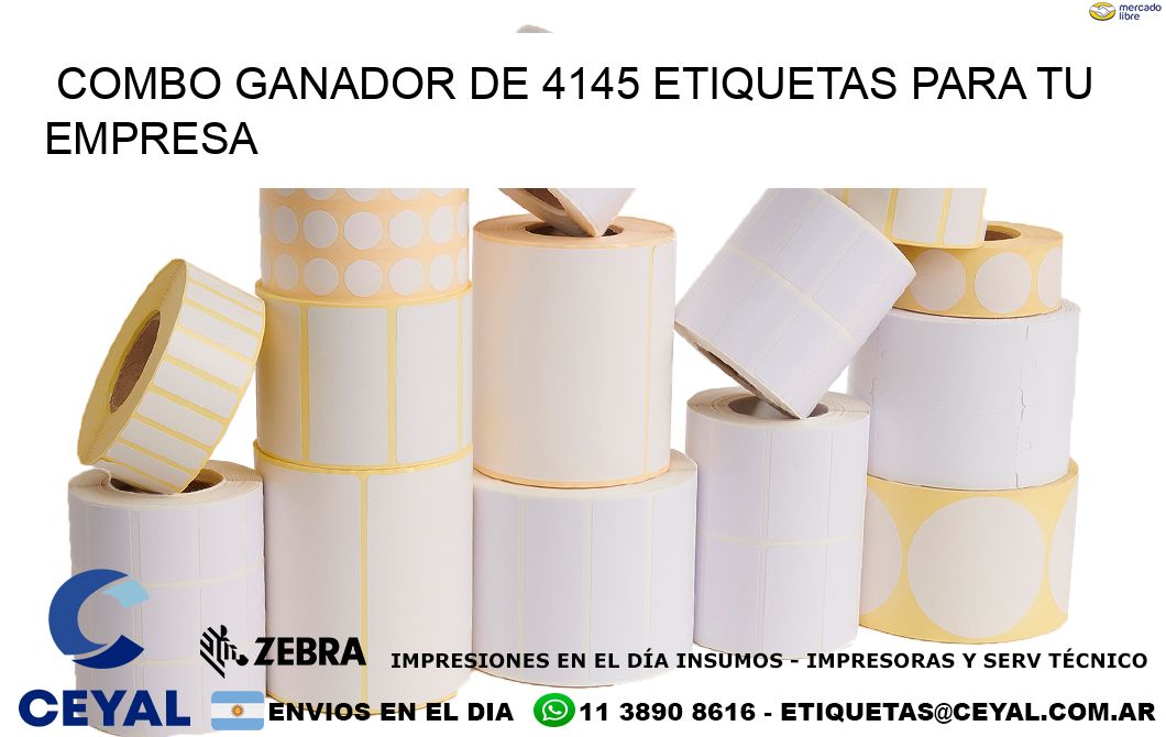 Combo ganador de 4145 etiquetas para tu empresa