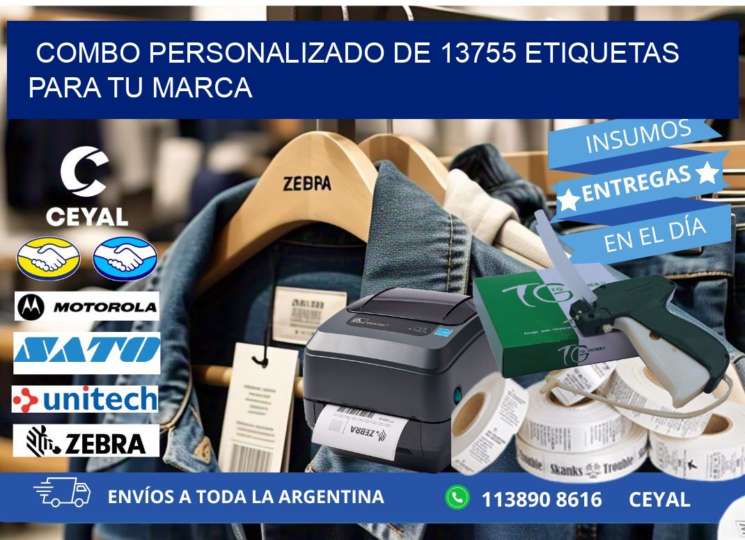 Combo personalizado de 13755 etiquetas para tu marca
