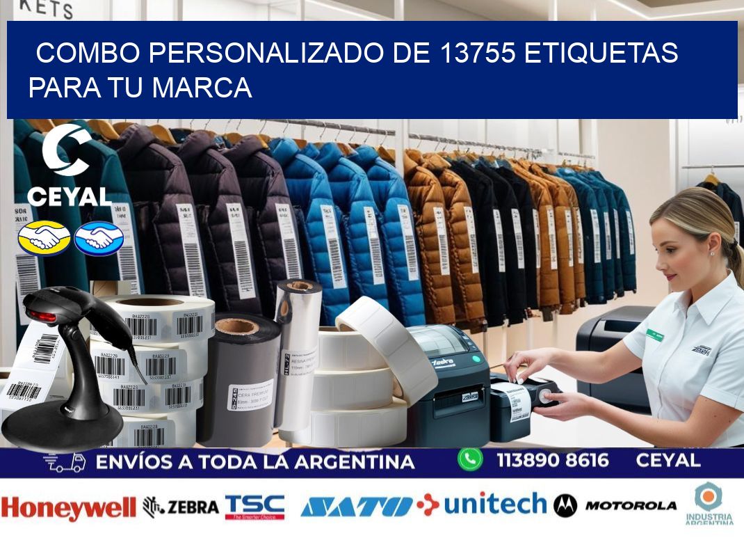 Combo personalizado de 13755 etiquetas para tu marca