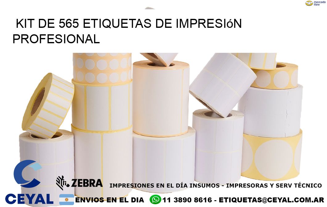 Kit de 565 etiquetas de impresión profesional