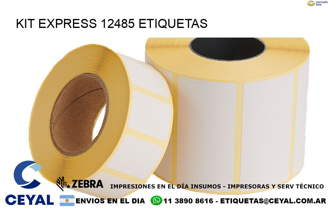 Kit express 12485 etiquetas