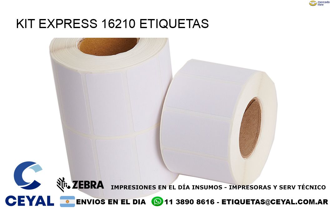 Kit express 16210 etiquetas