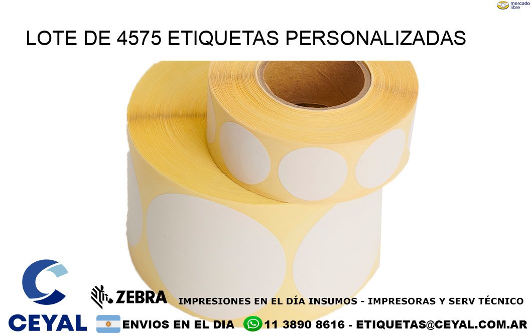 Lote de 4575 etiquetas personalizadas