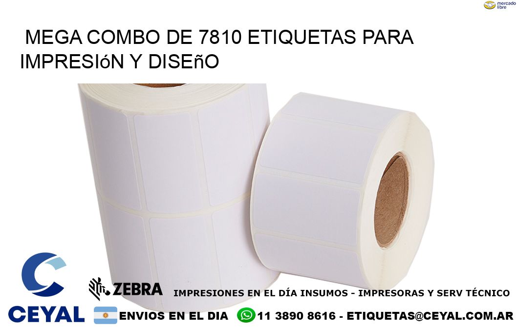 Mega combo de 7810 etiquetas para impresión y diseño