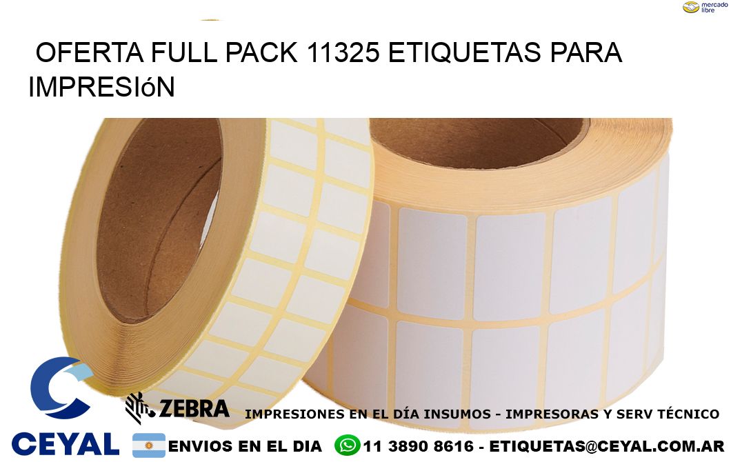 Oferta full pack 11325 etiquetas para impresión