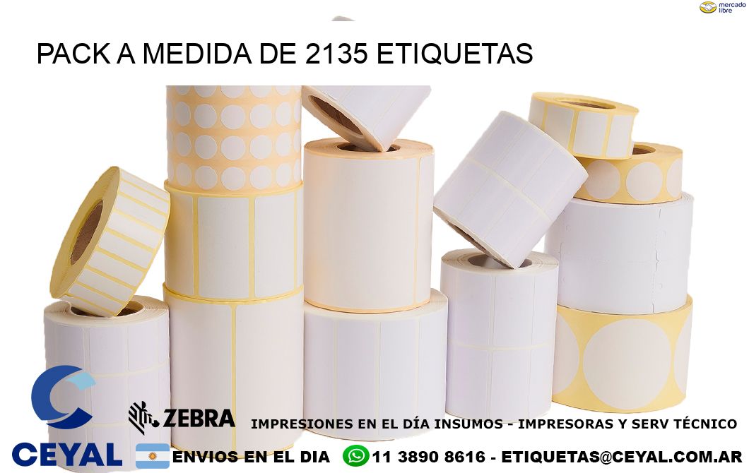 Pack a medida de 2135 etiquetas