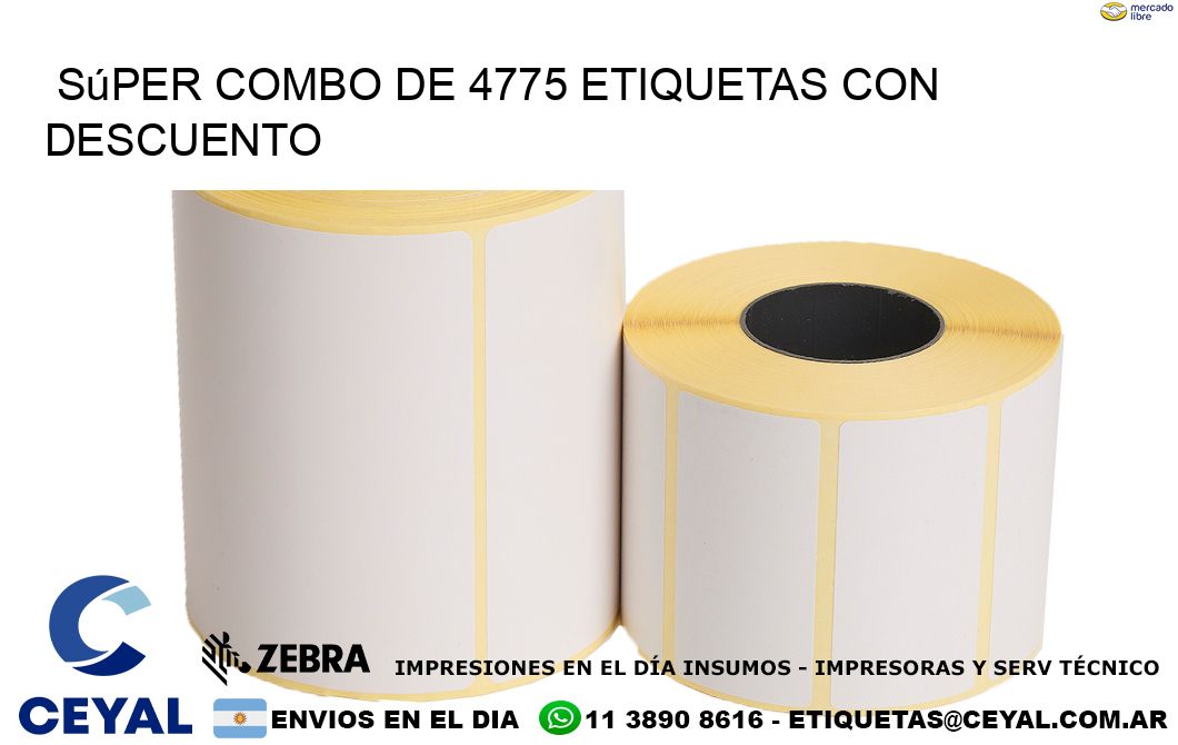 Súper combo de 4775 etiquetas con descuento