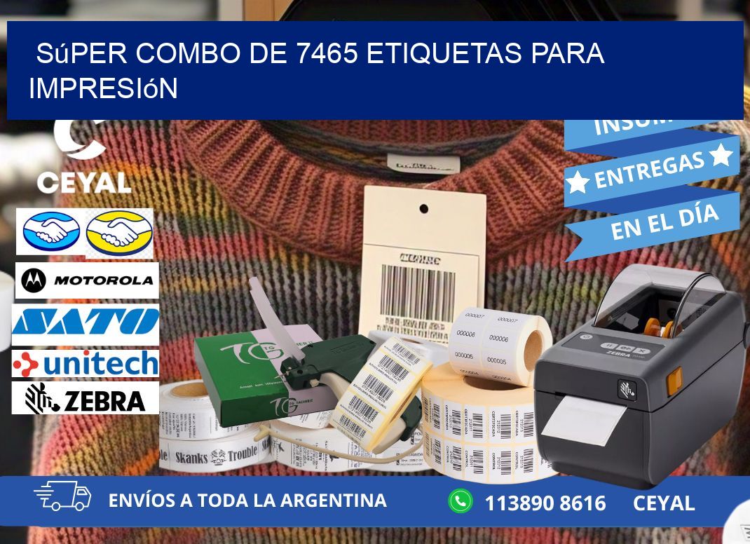 Súper combo de 7465 etiquetas para impresión